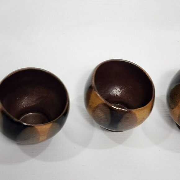 Robert Maxwell 7.5" VINO Pottery Craft Decanter With 3 Cups Midcentury Modern - Picture 11 of 12